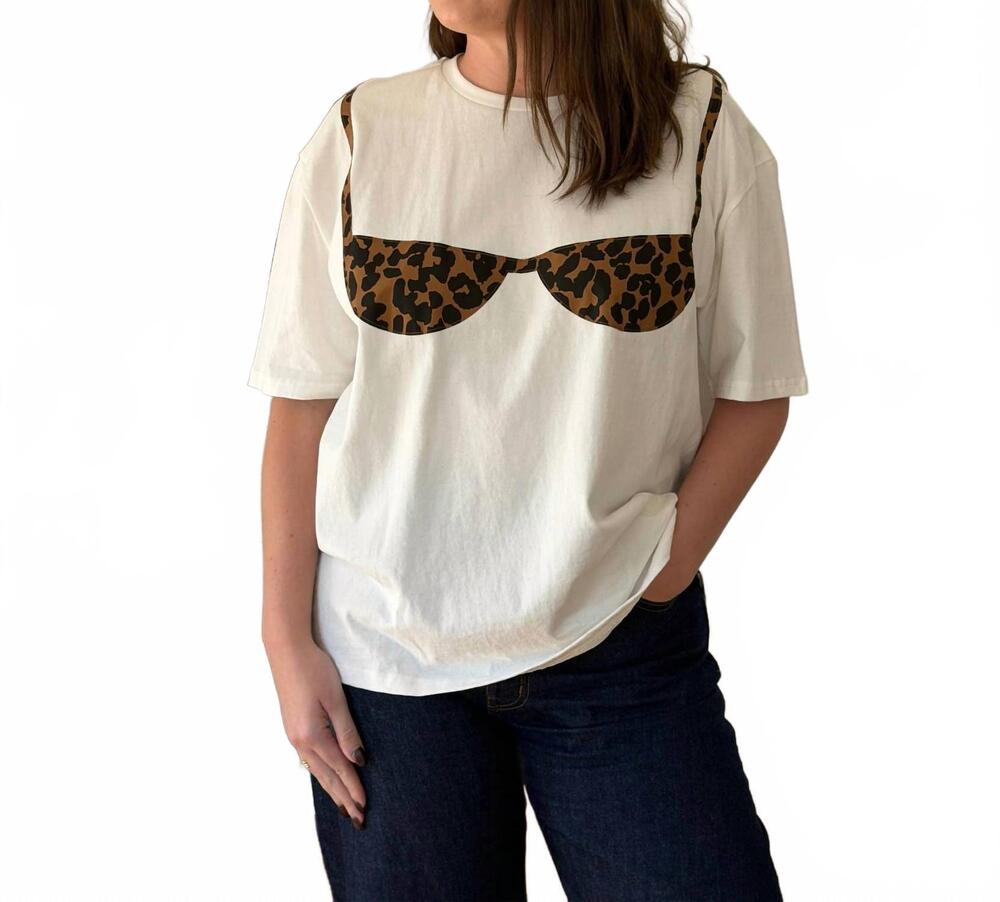 NEW THINGS BETWEEN blair bikini cotton t-shirt in leopard
